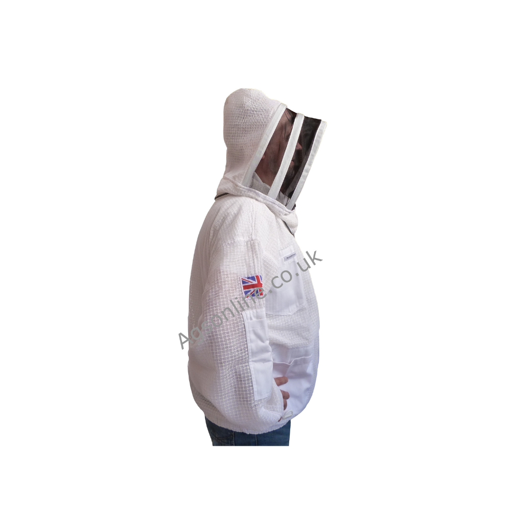White 3 layer jacket and gloves