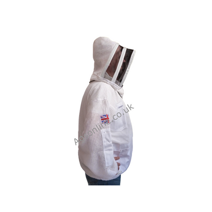 White 3 layer jacket and gloves