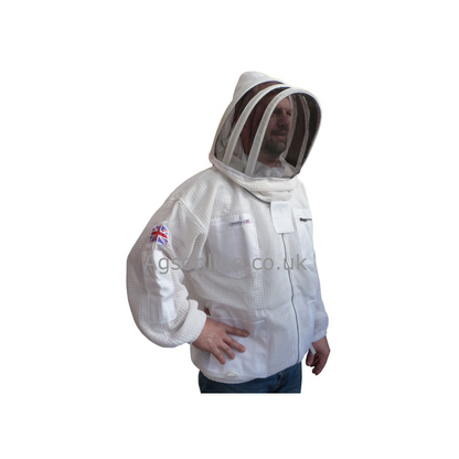 White 3 layer jacket and gloves
