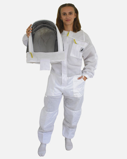 PRO Series White 3-Layer Ventilated Beekeeping Suit