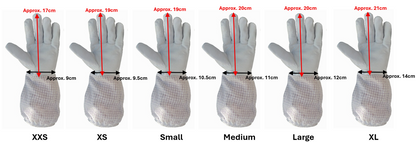 White 3 layer gloves
