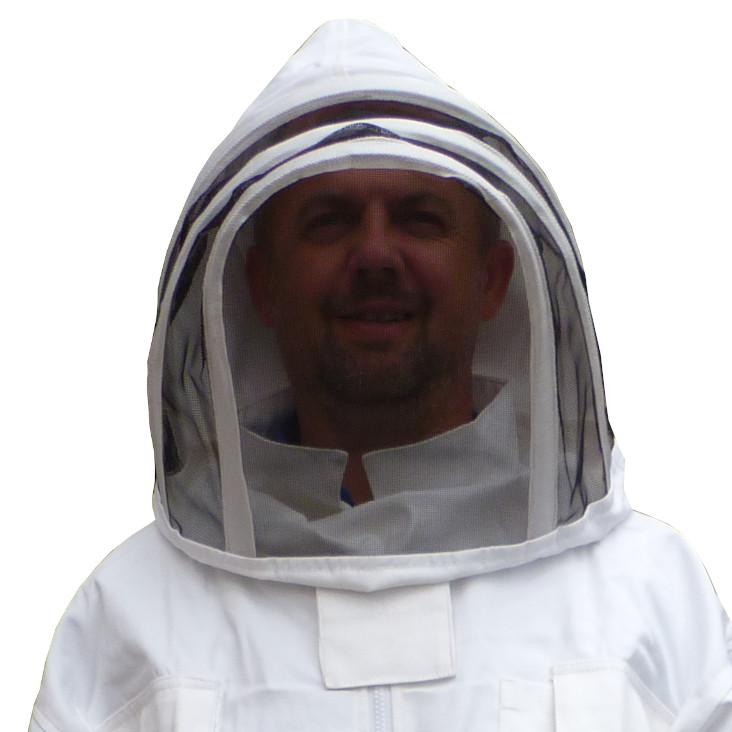 White cotton fencing hood