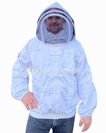White cotton fencing jacket