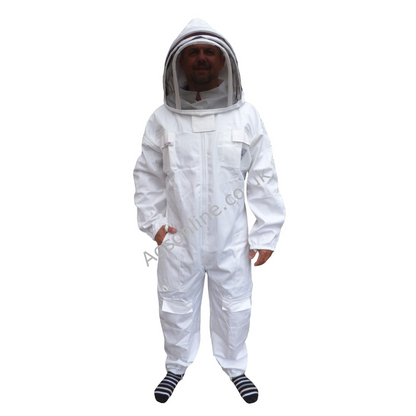 White cotton bee suit