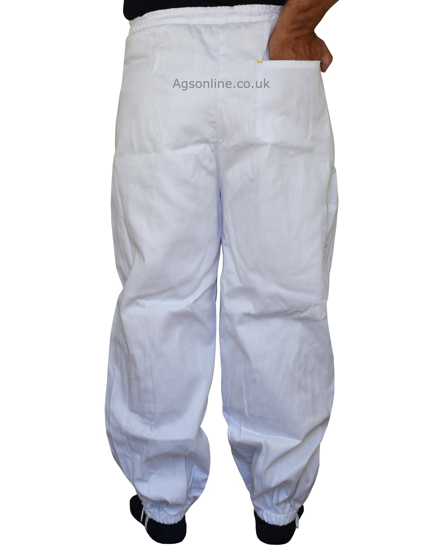 White Cotton Beekeeping Trousers | Protective Trousers for Beekeepers