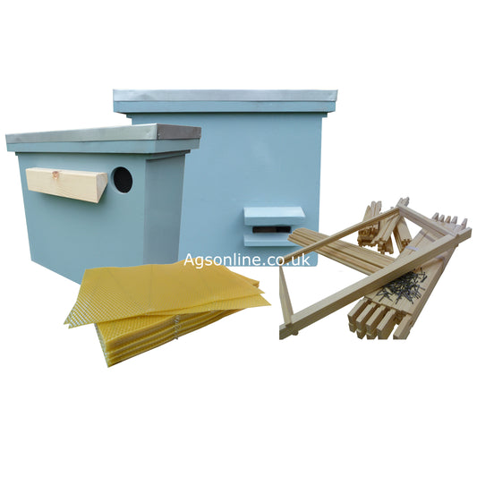 Bee hive swarm trap Kit Wired Wax and Frames - 5 frame box